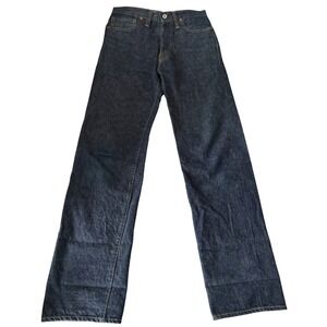 Cushman & Co Japanese Selvedge Denim Jeans Mens W28 L34 Button Fly Raw Indigo